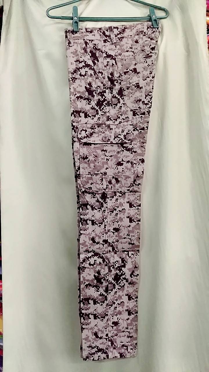 制服 數位迷彩彈性貼袋褲子9561B-1