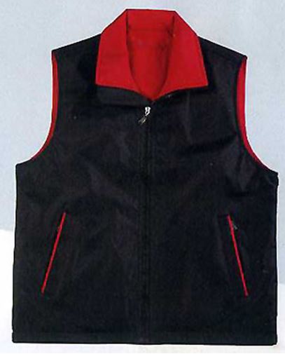 制服 背心 J211 黑/紅 鋪棉雙面可穿背心