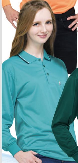 制服 長袖臟青色POLO衫A338-20，有短袖款，品名為238