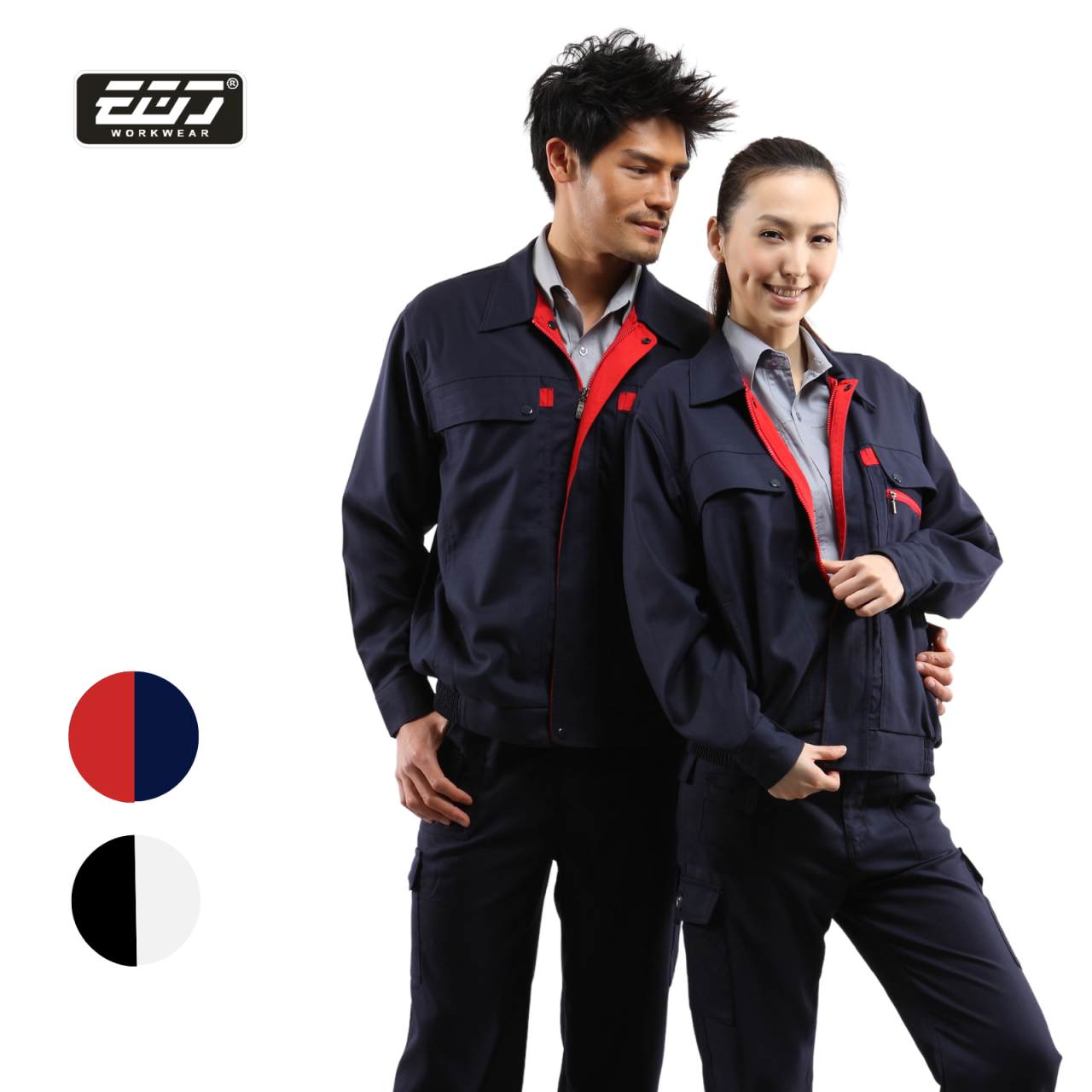 工作服 夾克2002丈青/紅