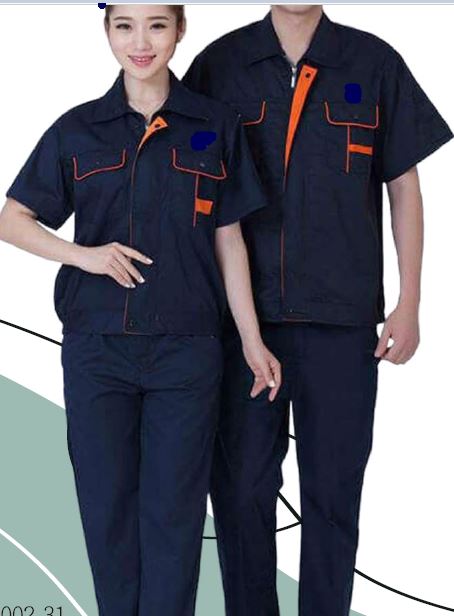 工作服配色GS91002-31橘/深藍色