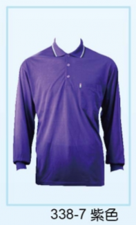 制服 長袖紫色POLO衫A338-7，有短袖款，品名為238